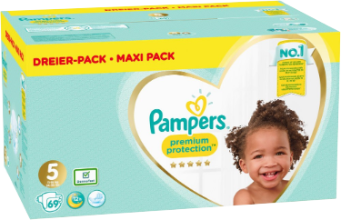 Pampers - Premium Protection - Dreier Pack mit 69 Windeln - Größe 5